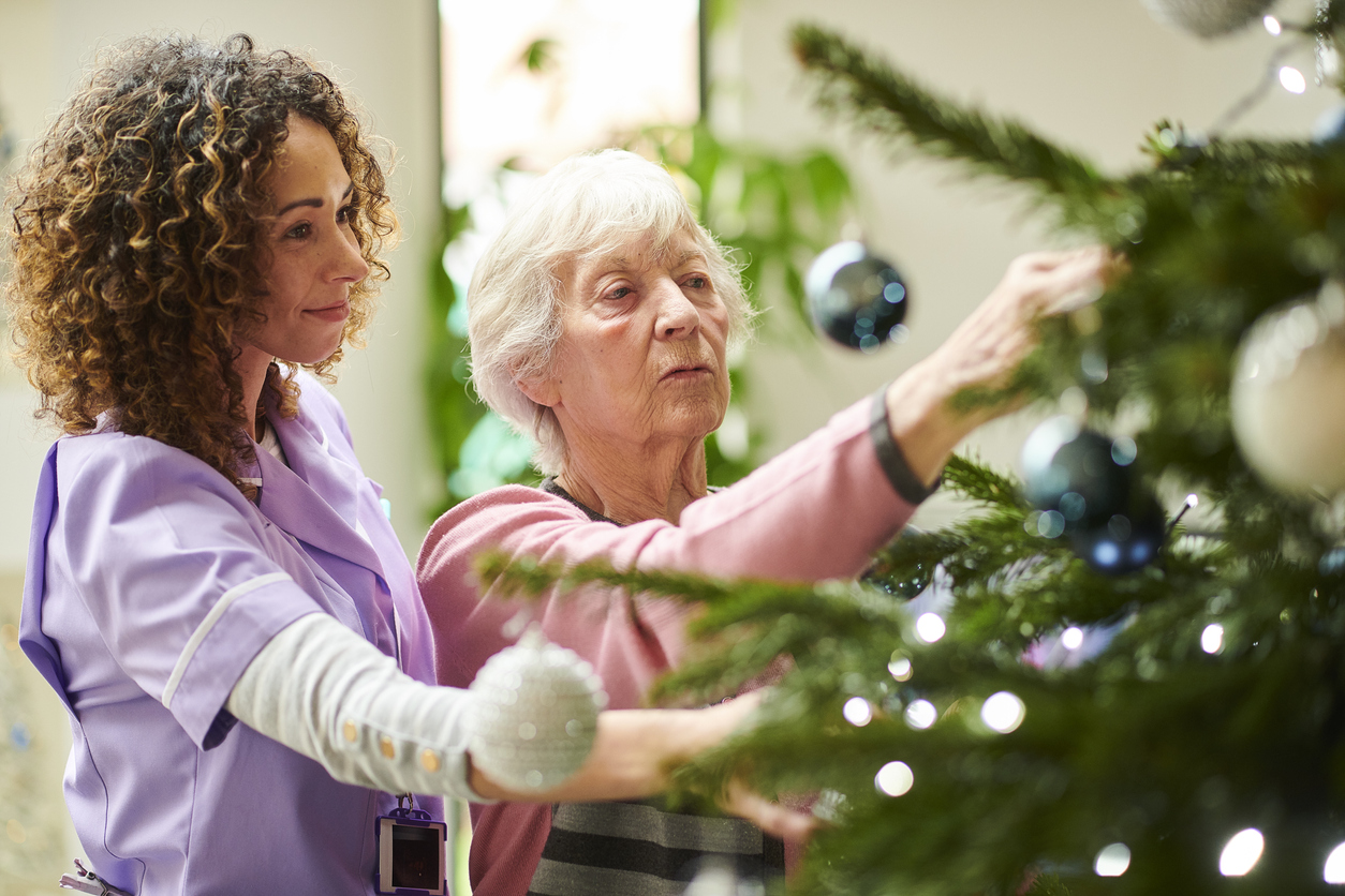 Home Caregiver Helping During the Holidays